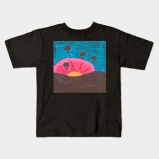 Hot Air Balloons at Sunset Kids T-Shirt